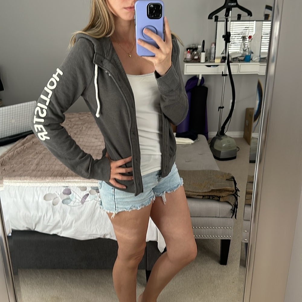 Y2K HOLLISTER BUTTON UP HOODIE SWEATSHIRT
